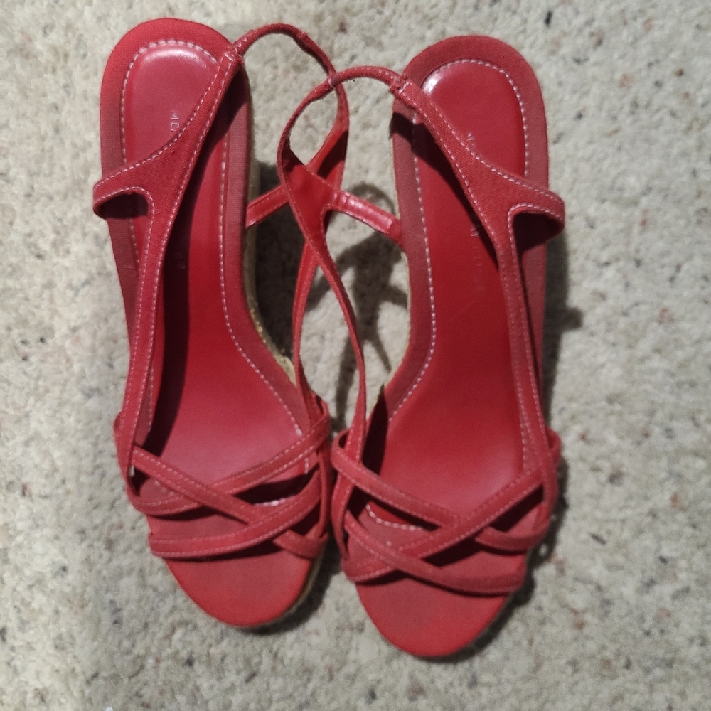 Montego Bay Club red Espadrille sandales, 7.